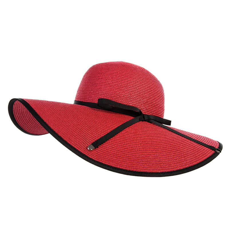 Summer Ladies Big Straw Hats Blue Bow Tie AntiUV Beach Hat Outdoor Sun